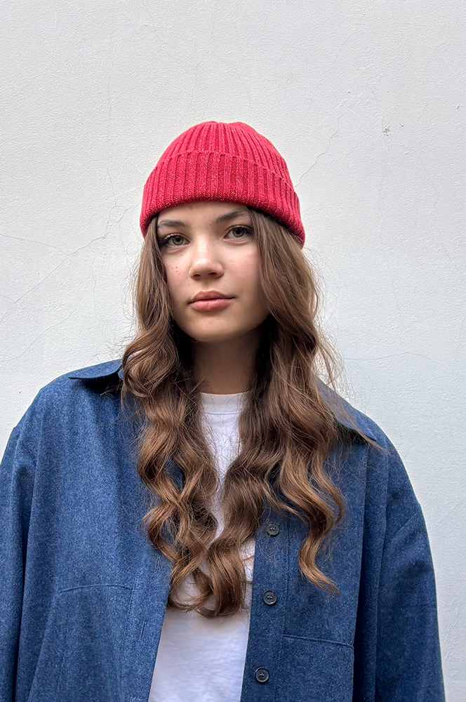 Шапка вовна-шовк алізаринова (ШАП 05/3)